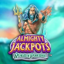 Almighty Jackpots – Realm of Poseidon logo – Jackpots by Novomatic at Spinmacho Casino