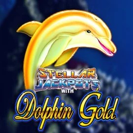 Official Jackpots logo: Dolphin Gold with Stellar Jackpots by Lightning Box Game at Spinmacho Casino