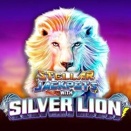 Stellar Jackpots with Silver Lion logo by Lightning Box Game Spinmacho Casino